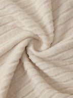 High-Elasticity Breathable Fabric of Beige Maternity Midi Dress - Flexible Fit for All Stages - Fanghuang