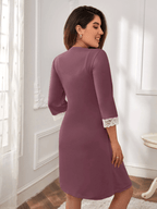Full Back View of 2-Piece Maternity Lounge Set - Relaxed Fit for Growing Bump - Fanghuang
