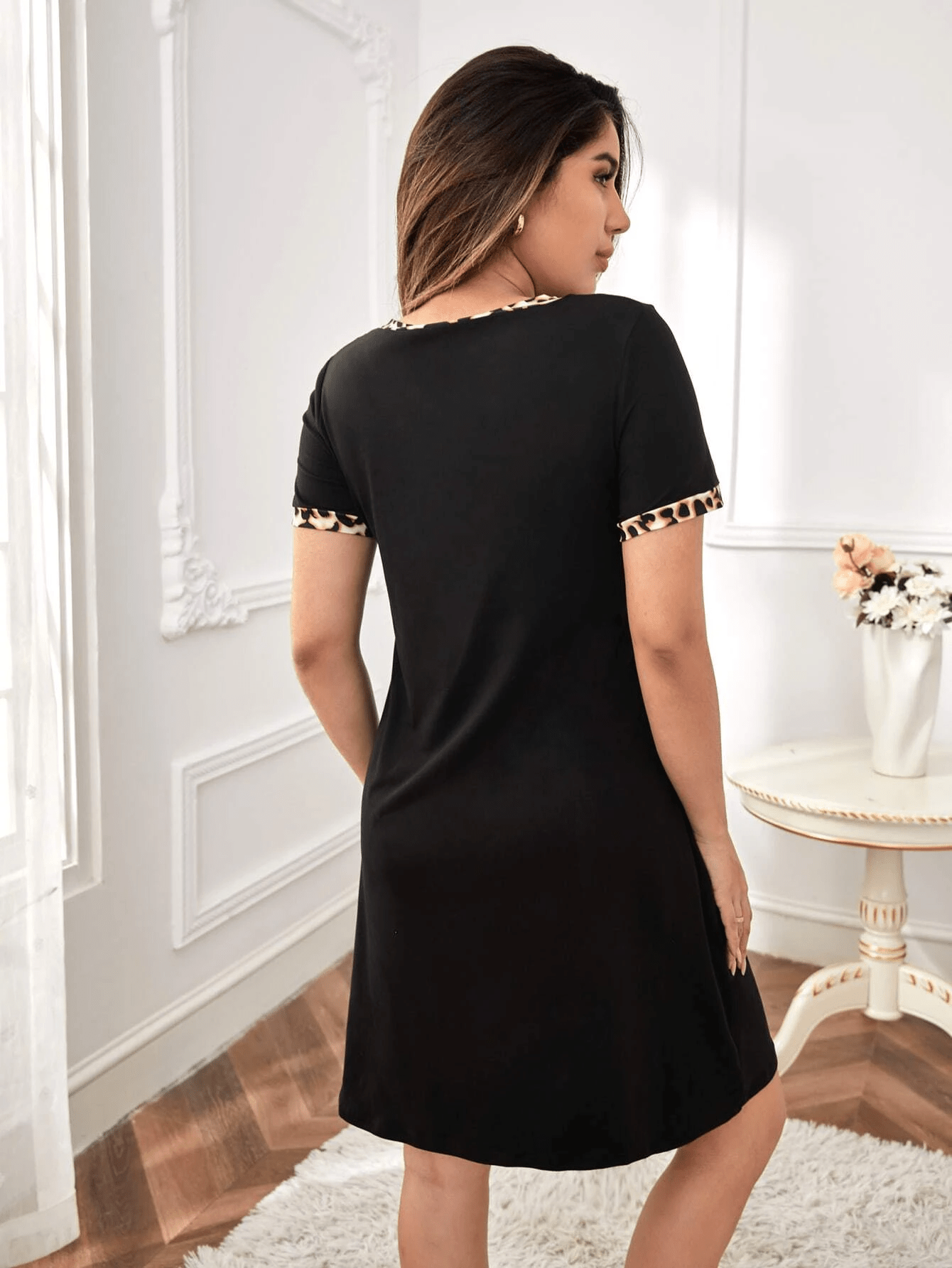 Loose Fit Casual Home Style Pregnancy Nightdress - Soft Spring and Summer Maternity Wear