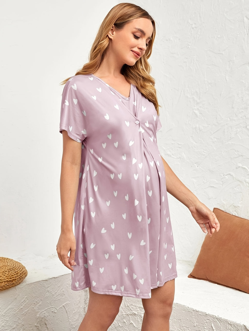 Versatile Maternity Loungewear for Sleeping, Nursing, and Morning Routines - Postpartum Essential - Fanghuang
