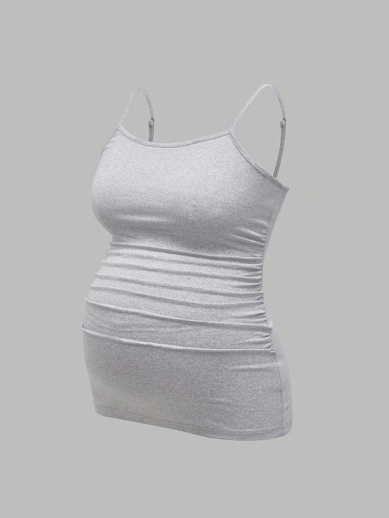 3-Pack Maternity Sleeveless T-Shirts - Casual Summer Pregnancy Activewear Camisole Tank Tops