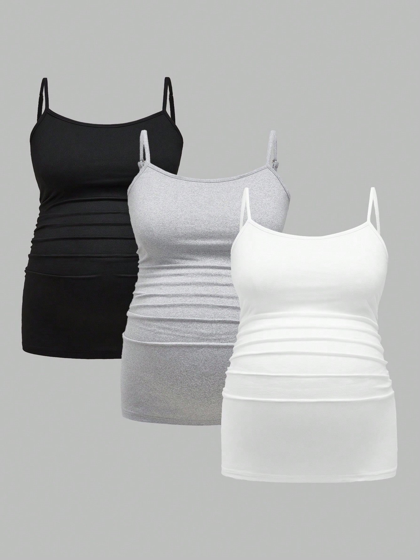 3-Pack Maternity Sleeveless T-Shirts - Casual Summer Pregnancy Activewear Camisole Tank Tops