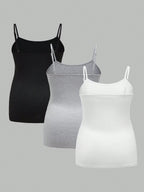 3-Pack Maternity Sleeveless T-Shirts - Casual Summer Pregnancy Activewear Camisole Tank Tops