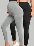Versatile Maternity Black Leggings for Yoga, Lounging and Daily Errands - Pregnancy Essentials - Fanghuang