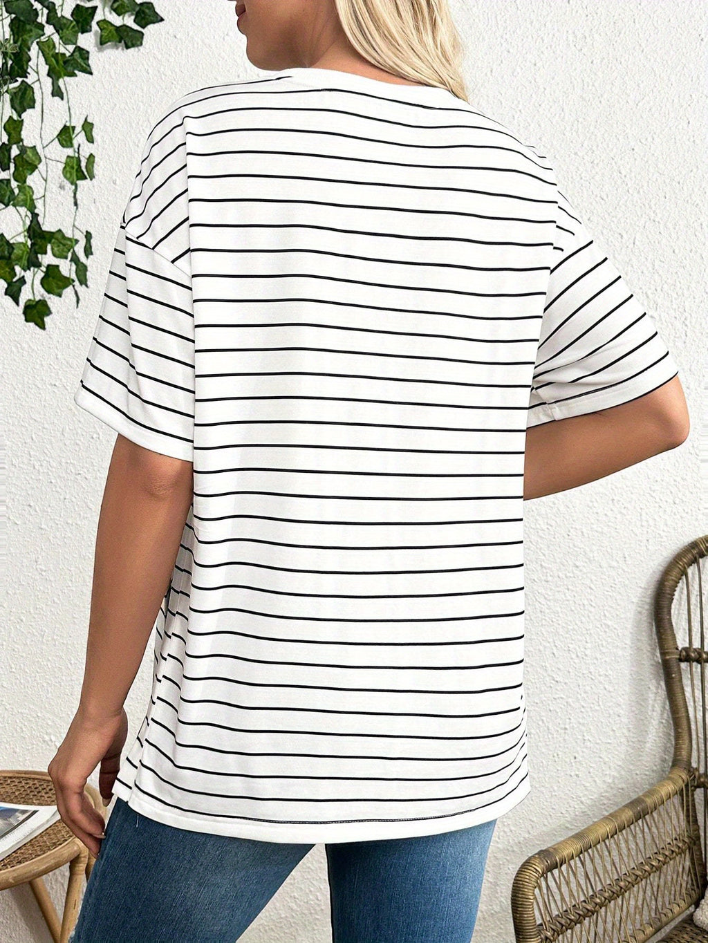 All-match Striped Maternity Base Layer for Daily Casual Wear and Outings - Fanghuang