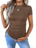 Versatile Sporty Maternity Top for Daily Walking and Exercise - Comfortable Pregnancy Outfit - Fanghuang