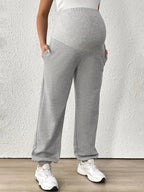 Elastic Ankle Cuffs on Maternity Sweatpants - Stylish Cropped Length for Summer Comfort - Fanghuang
