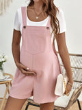 Comfortable Maternity Overalls with Built-in Belly Support - Stretchy Summer Casual Jumper - Fanghuang