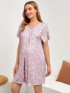 Relaxed Fit A-Line Silhouette for Pregnant Women - Flowy and Breathable Maternity Lounge Wear - Fanghuang