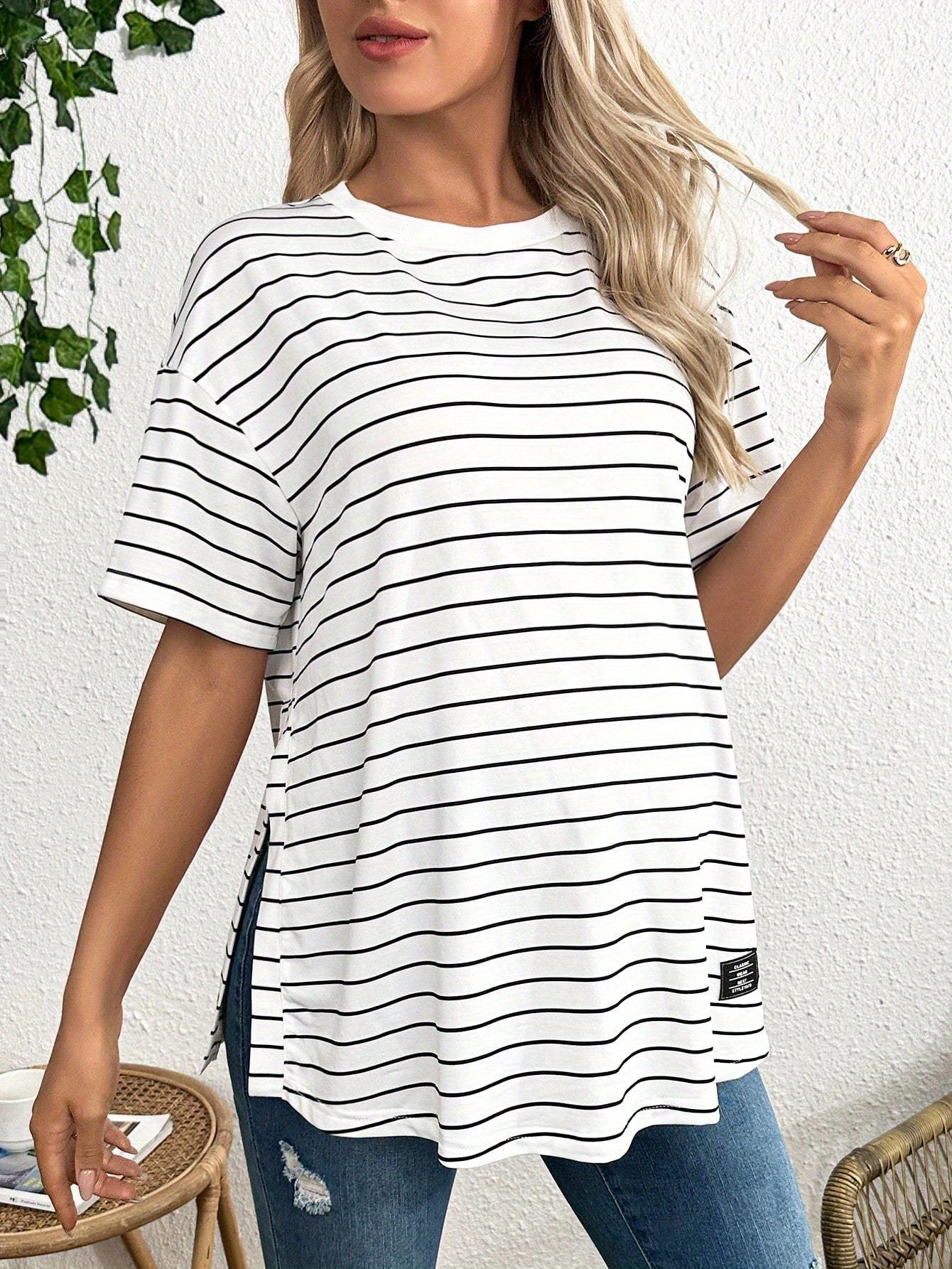 Soft Breathable Fabric of Striped Pregnancy Shirt - Skin-friendly Summer Clothing - Fanghuang
